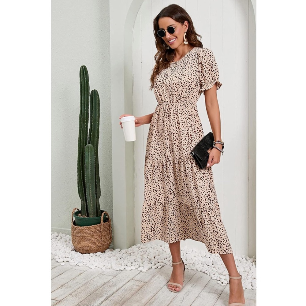 Casual Boho Midi Dress